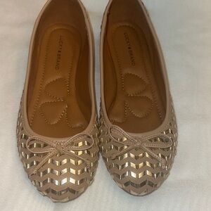 Lucky Brand Rose Gold and Nude Ballet Flats